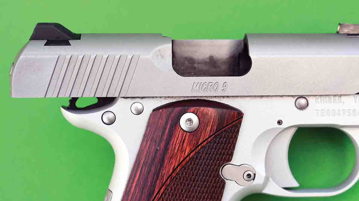 The Kimber Micro 9 features a lowered and angled ejection port.